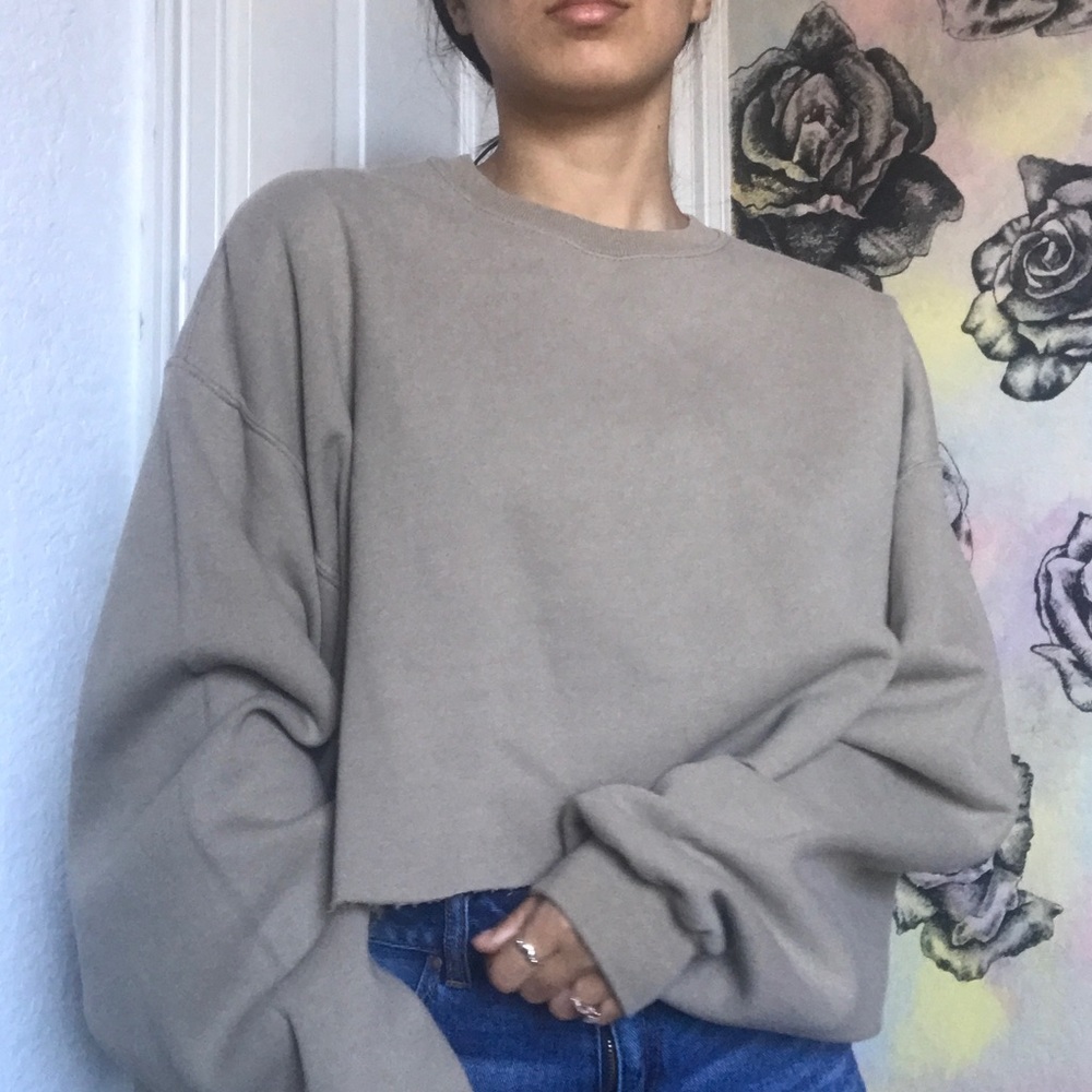 Beige/tan cropped sweater